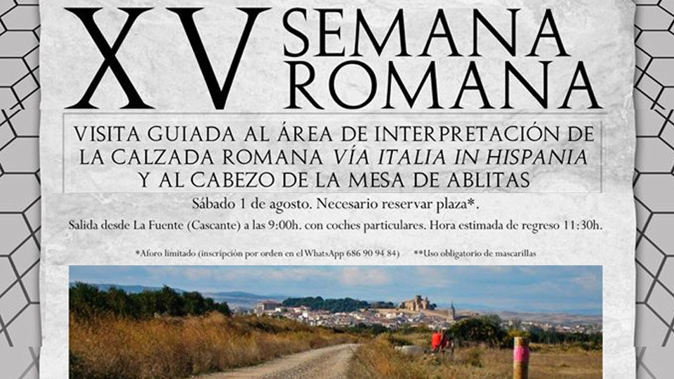 Próxima actividad organizada dentro de la XV Semana Romana de Cascante
