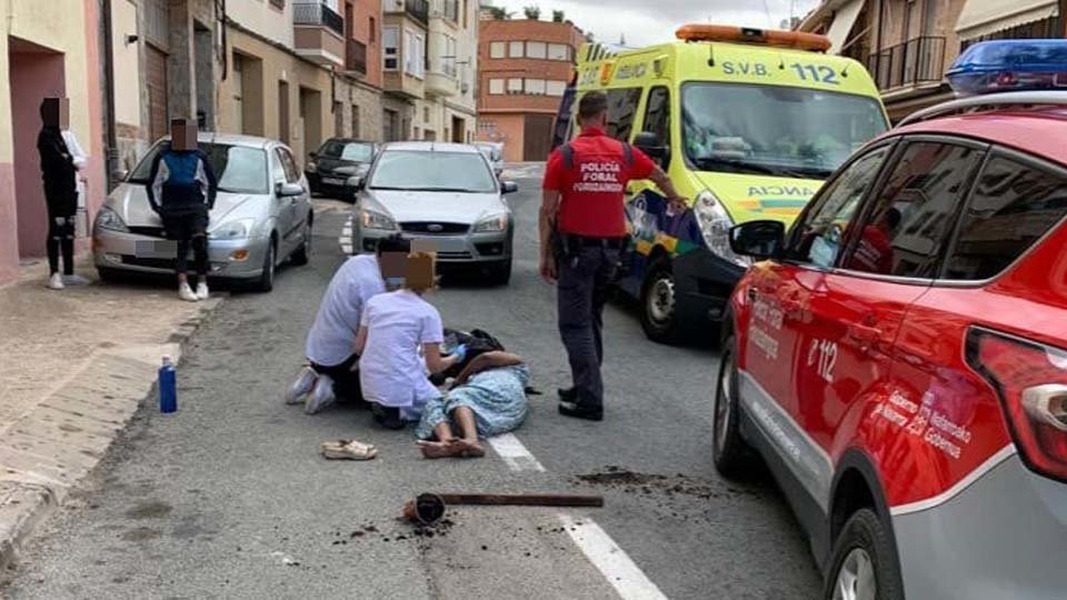 Mujer atropella en Lerín (Navarra) Foto Policía Foral