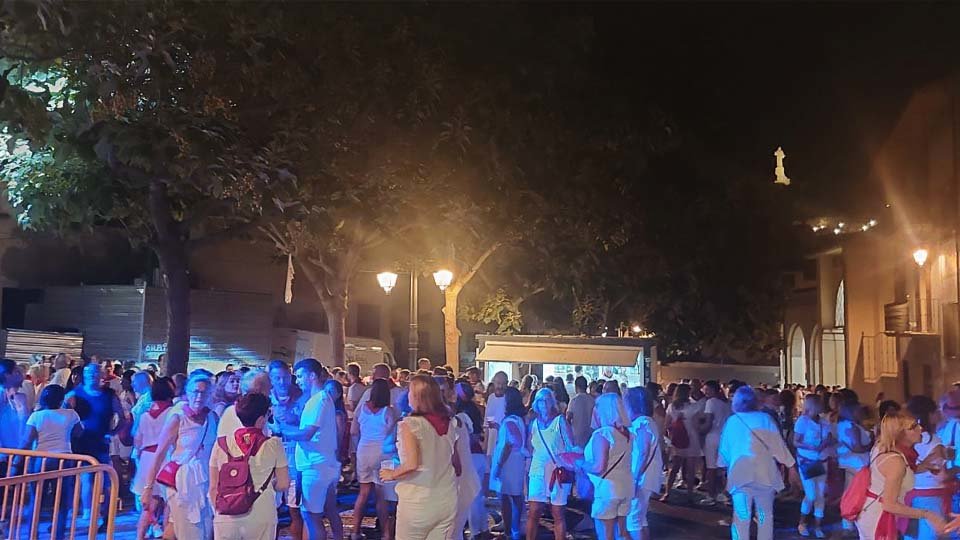 Plaza Yehuda Ha-Leví durante las Fiesats de Tudela