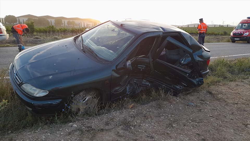 Accidente en la carretera NA-660, Venta de Arlas - Cadreita, en el término municipal de Cadreita.