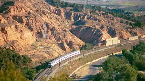 tren a su paso por Tudela