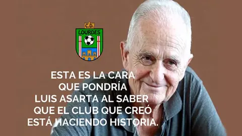 Recreación con IA de Luis Asarta Facebook Club Deportivo Lourdes - Tudela