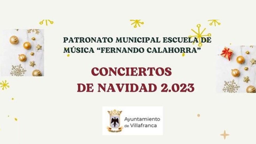 Programación conciertos navideños 2023 en Villafranca