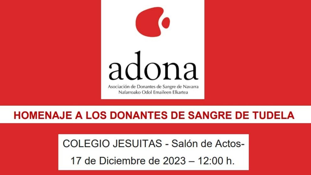 ADONA. HOMENAJE A LOS DONANTES DE SANGRE DE TUDELA