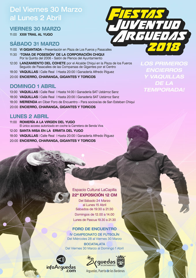 Cartel Fiestas de la Juventud Arguedas 2018