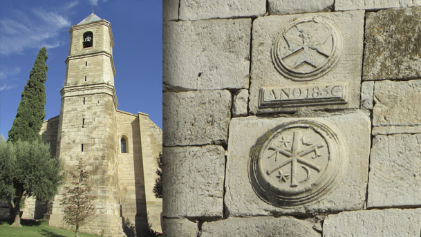 Iglesia de fustiñana con crismón
