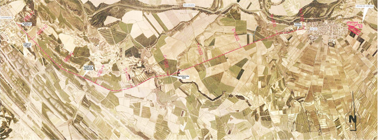 Plano del proyecto de la carretera Caparroso-Mélida.