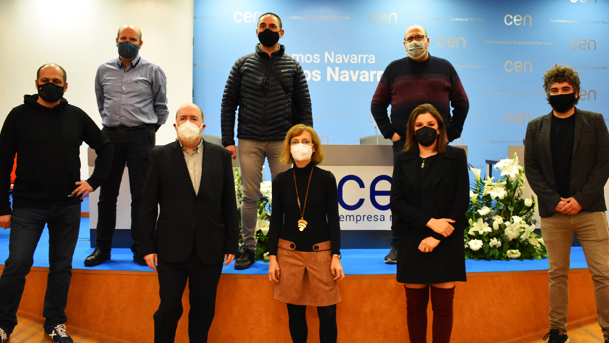 Representantes de varias asociaciones de Comerciantes de Navarra