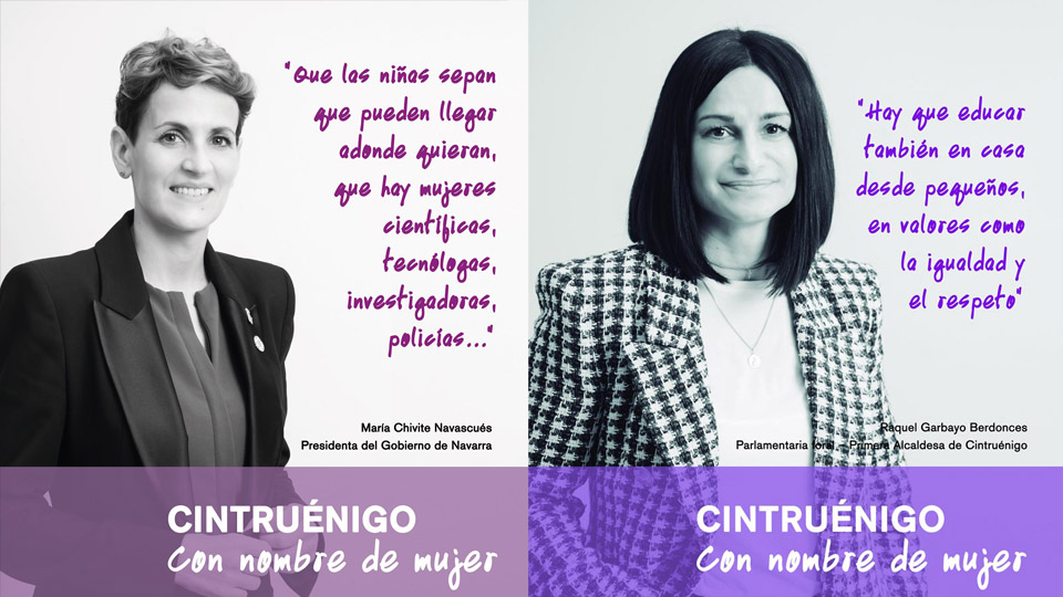 Chivite y Garbayo en el dia de la mujer cintruenigo
