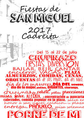 Cartel fiestas de San Miguel Cadreita