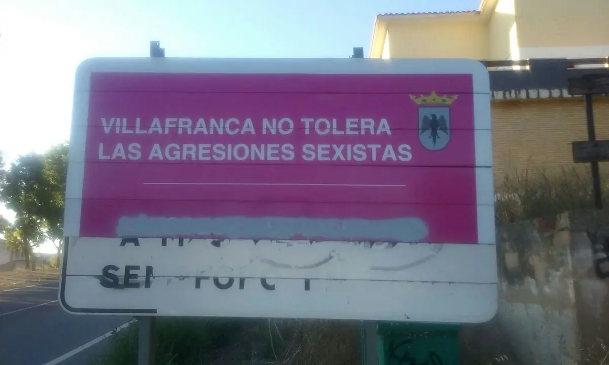 cartel roto villafranca