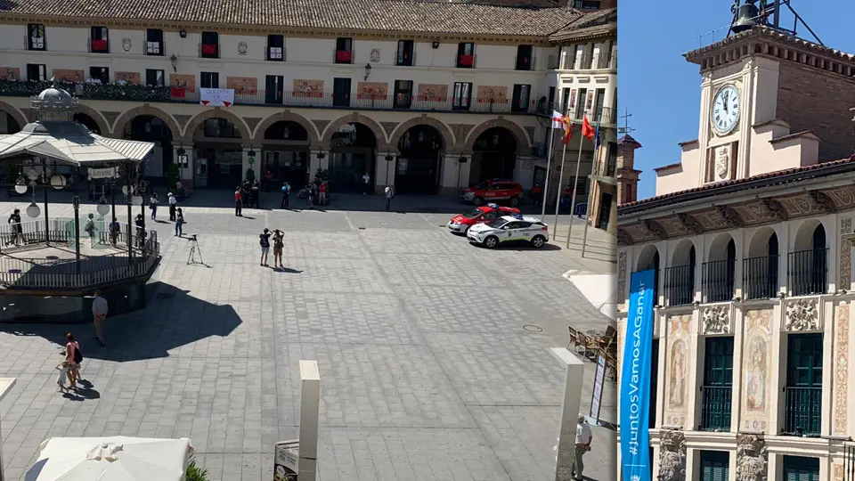 Plaza de los Fueros Vacía el 24 julio 2020