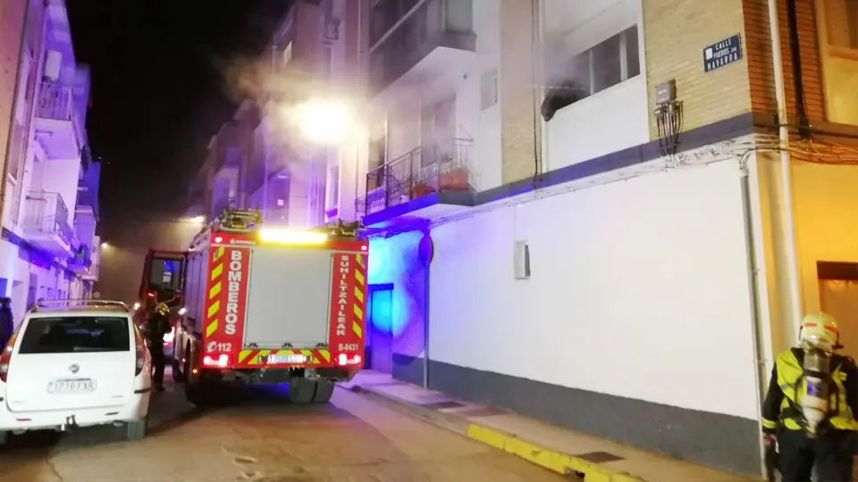 Incendio vivienda en Marcilla