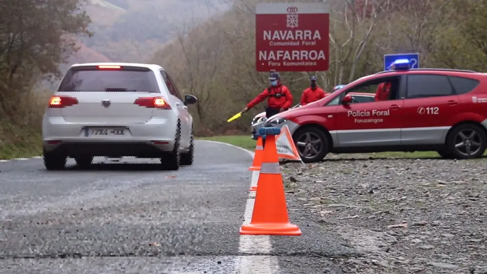 Control de carreteras Restricciones de Movilidad en Navarra