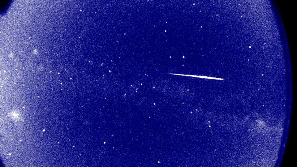 Imagen de un meteoro recogida por una de las cámaras (foto unanavarra