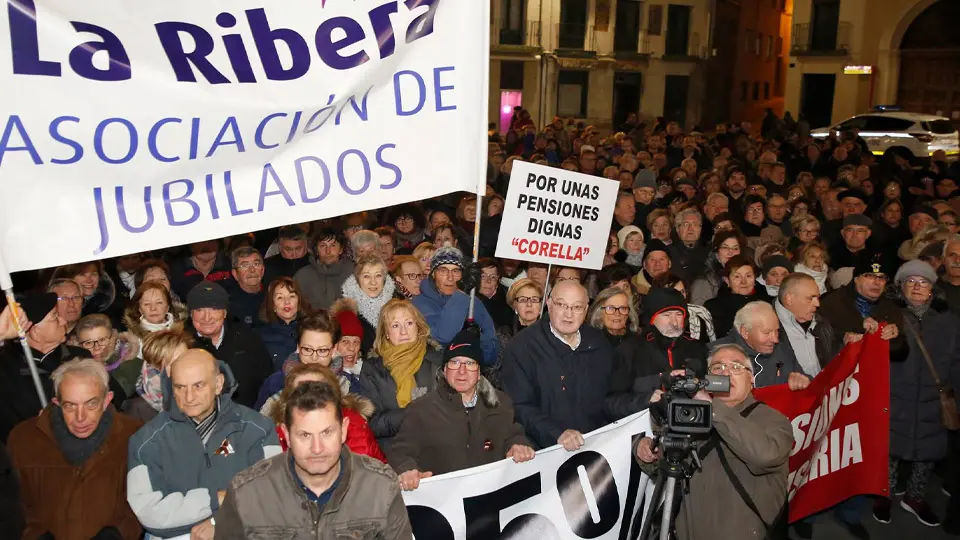 Concentración por unas pensiones dignas Tudela 2018 Foto Jesús Marquina Arellano