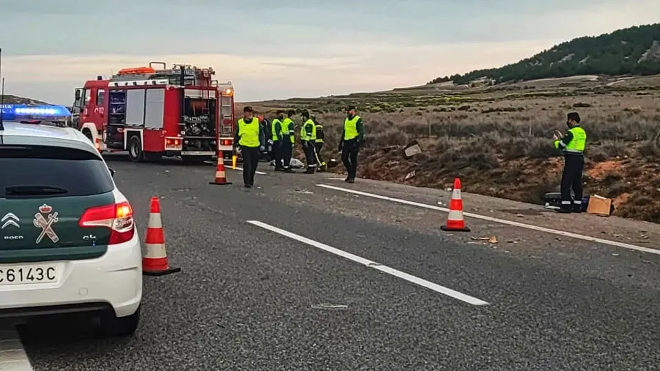 Siniestro vial en la autovía AP68 en el término de Ablitas