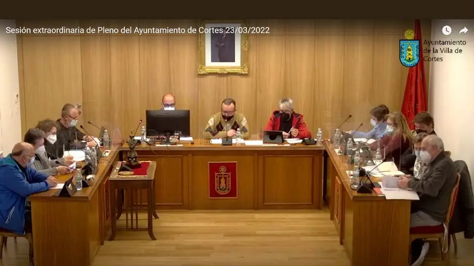 Pleno extraordinario del Ayuntamiento de Cortes 23 de marzo 2022