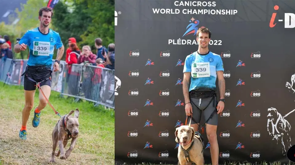 Daniel Díaz Garrido y su perro Ares