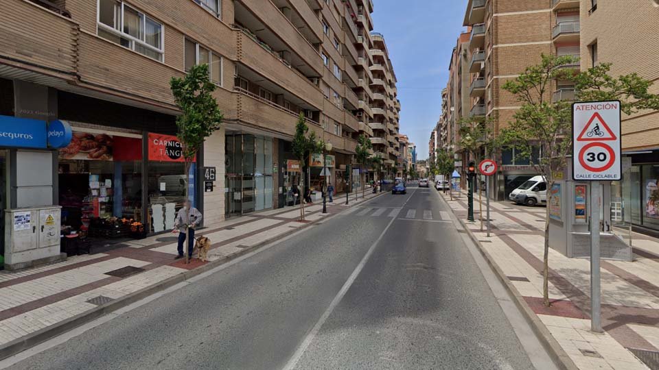 Avenida Zaragoza de Tudela. Foto Google Map