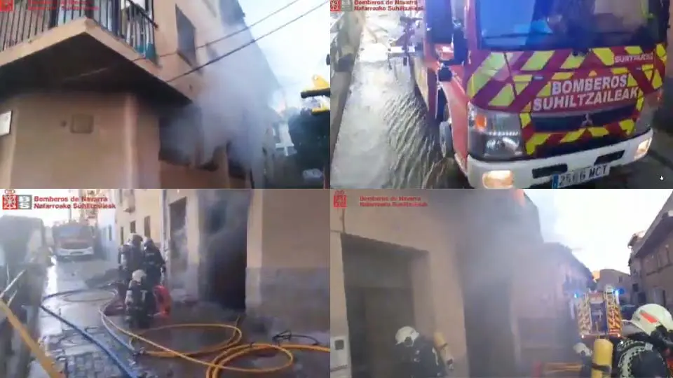 Incendio Calle San Miguel de Tudela