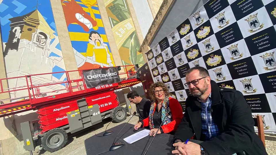 Presentación del mural del Silo en Villafranca