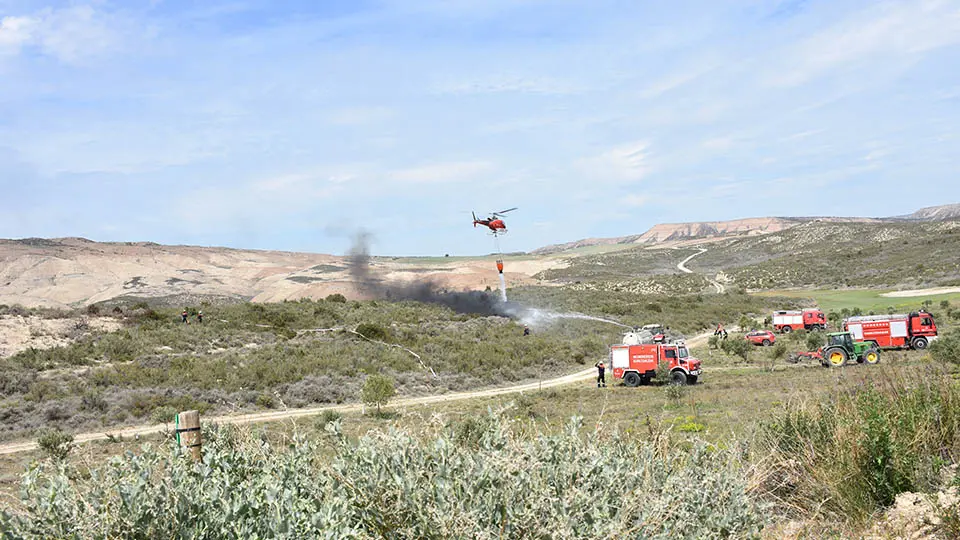 bardenas simulacro incendio