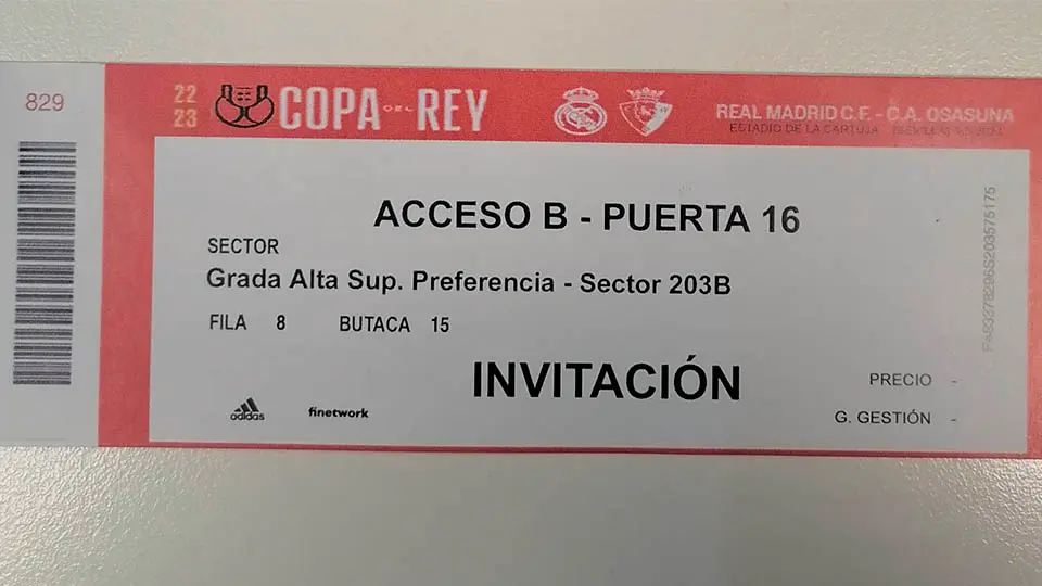 entrada falsa final de copa del rey