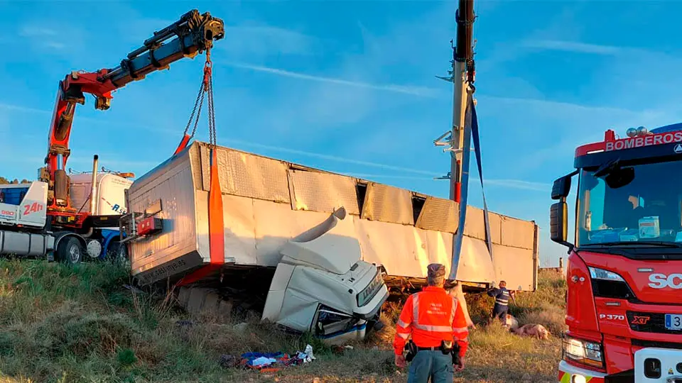 accidente vuelco santacara