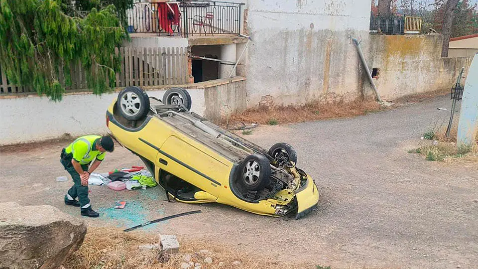 tudela accidente trafico salida de via