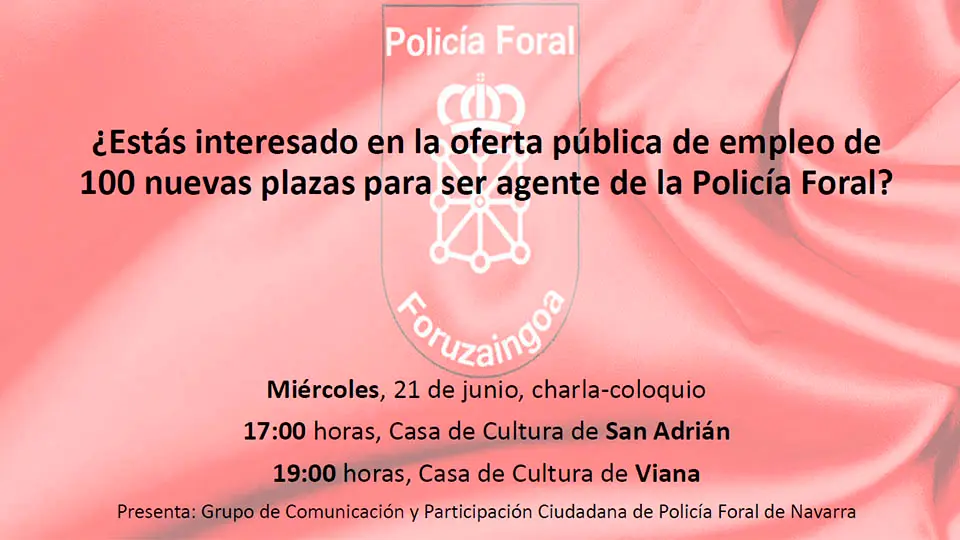 policia foral charlas agente