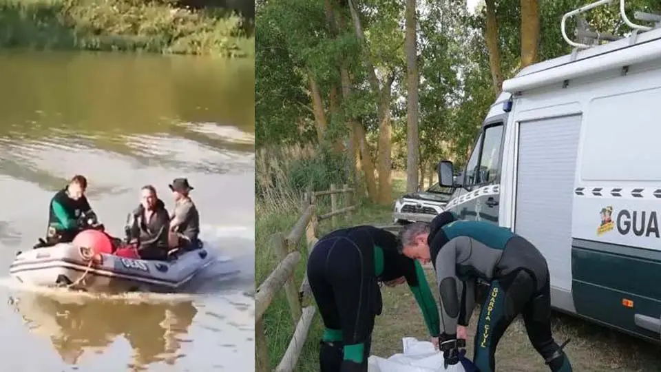 Actuación de Agentes del Grupos Especial de Actividades Subacuáticas de la Guardia Civil en La Rioja