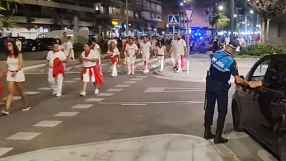 Policía Local de Tudela durante las Fiestas de Santa Ana 2023
