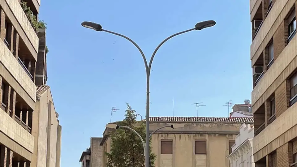 Farolas de la Plaza Sancho el Fuerte en Tudela