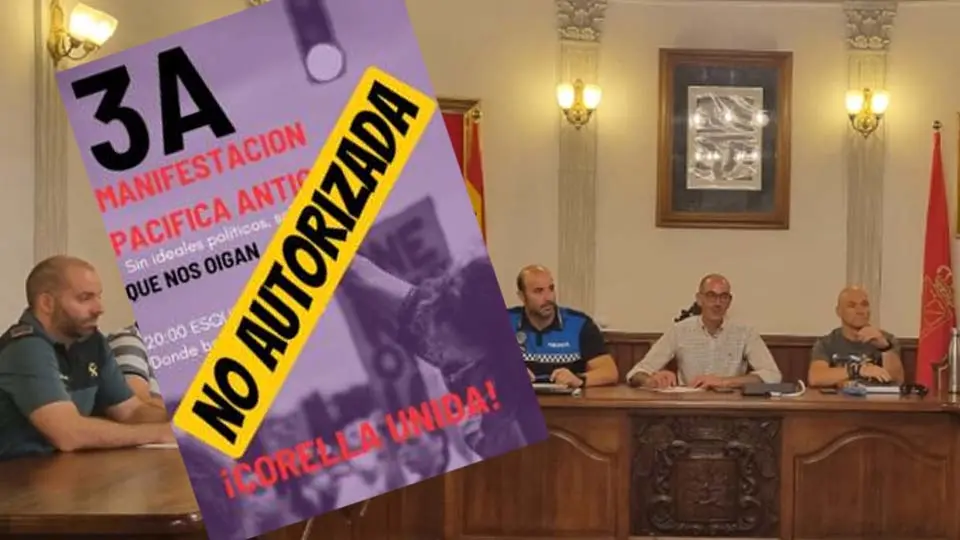 Manifestación antiokupa ilegal en Corella