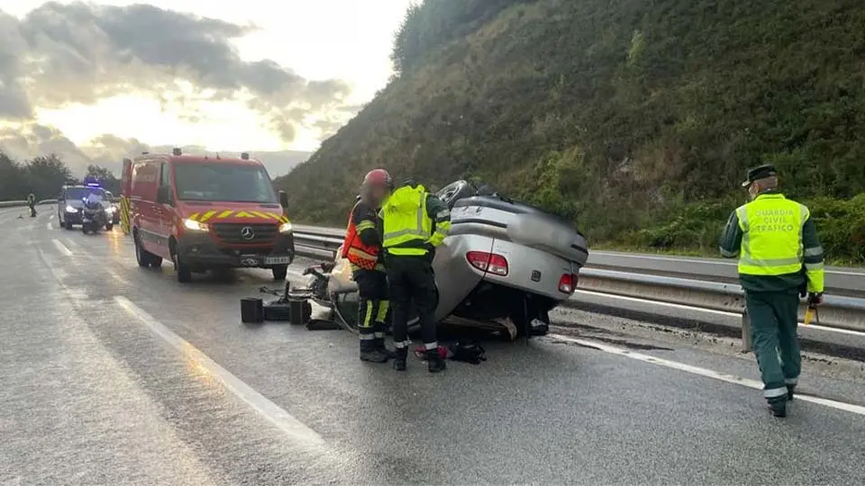 Imagen accidente joven fallecida en Larráun