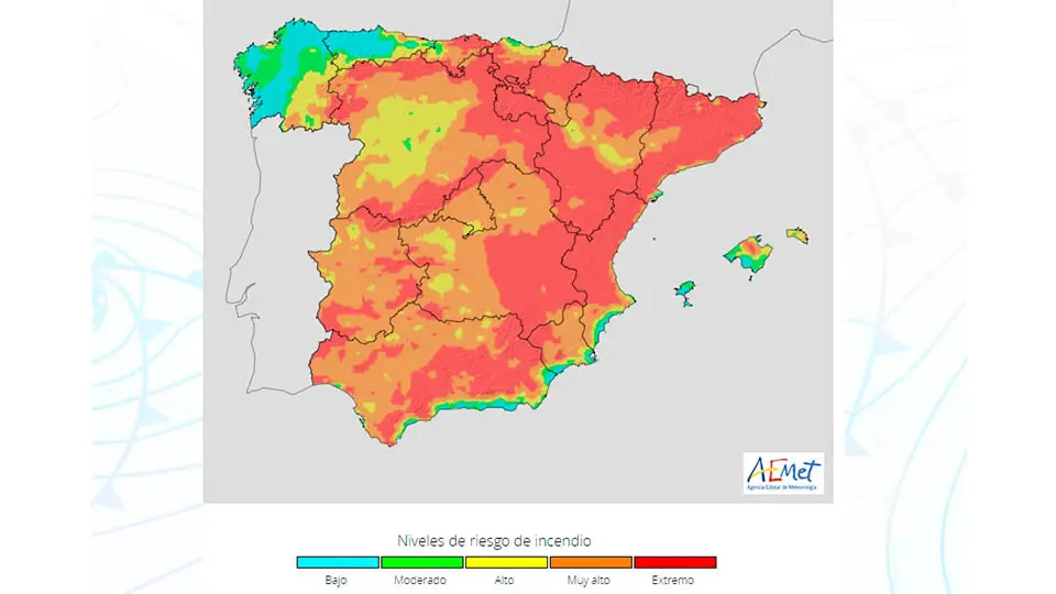 aemet riesgo incendio