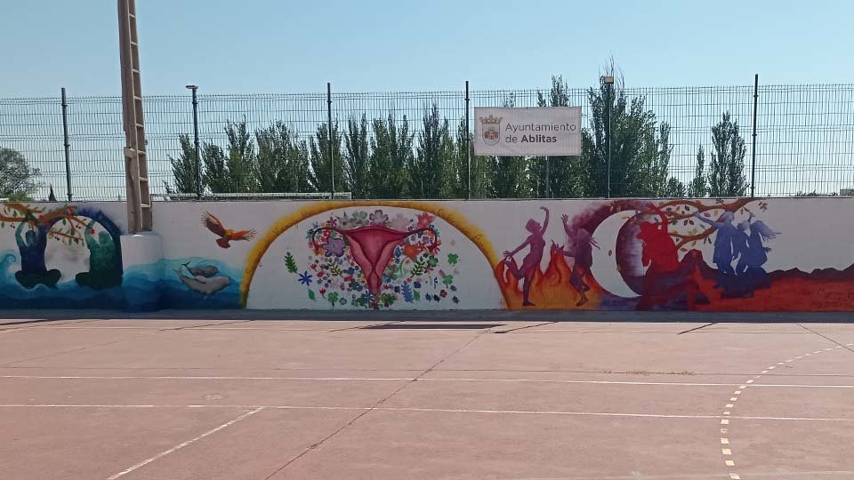 Mural LAS MUJERES QUE HAY EN TÍ Asociación Mujeres de Ablitas Hierbabuena