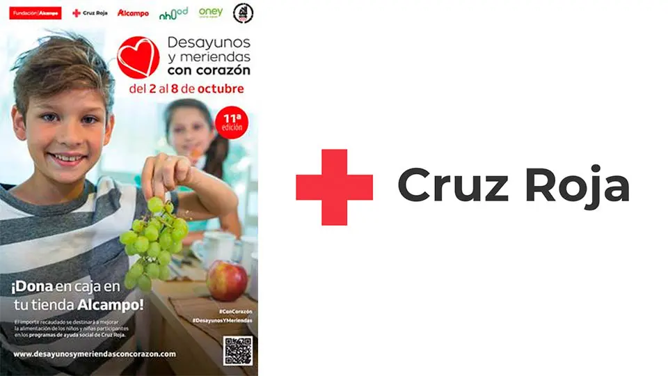 cruz roja campaña desayunos y meriendas