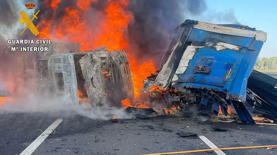 luceni accidente camiones furgoneta