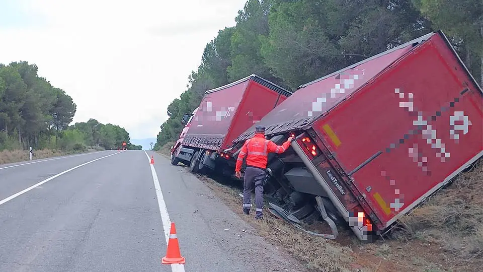 cadreita vuelco camion