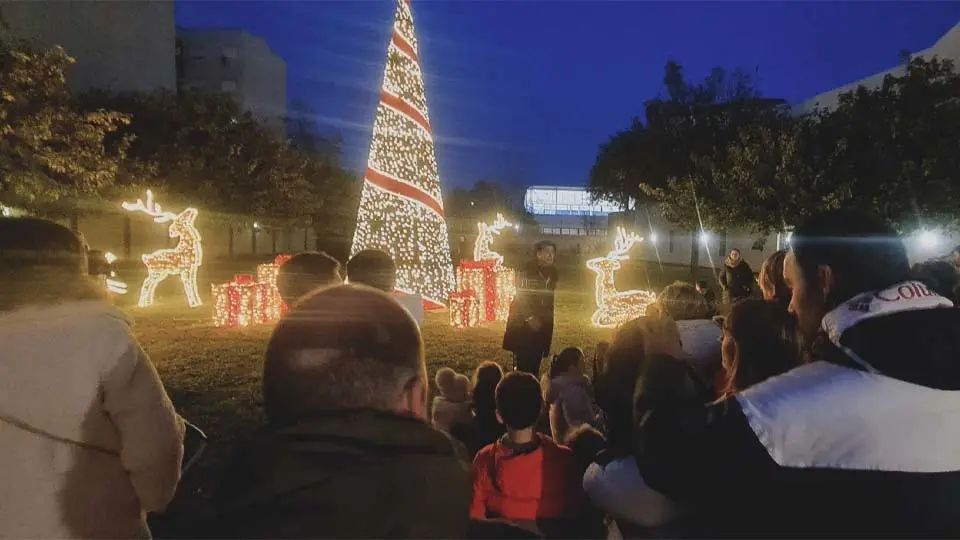 Encendido de Luces en la Sede de Bardenas en Tudela. martes 5 de diciembre de 2023