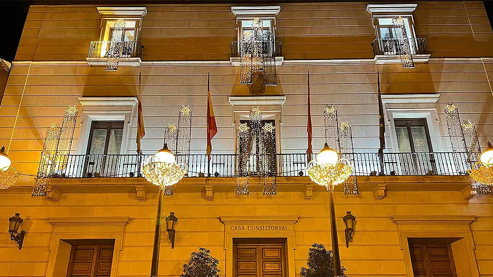 fachada ayuntamiento tudela navidad