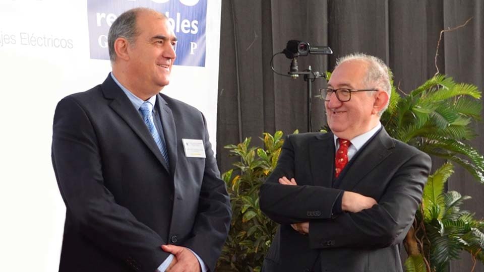 Jaime Vázquez y Ángel Aznar durante la celebración de las II Jornadas del Agua y la Agricultura, 10 de marzo de 2020