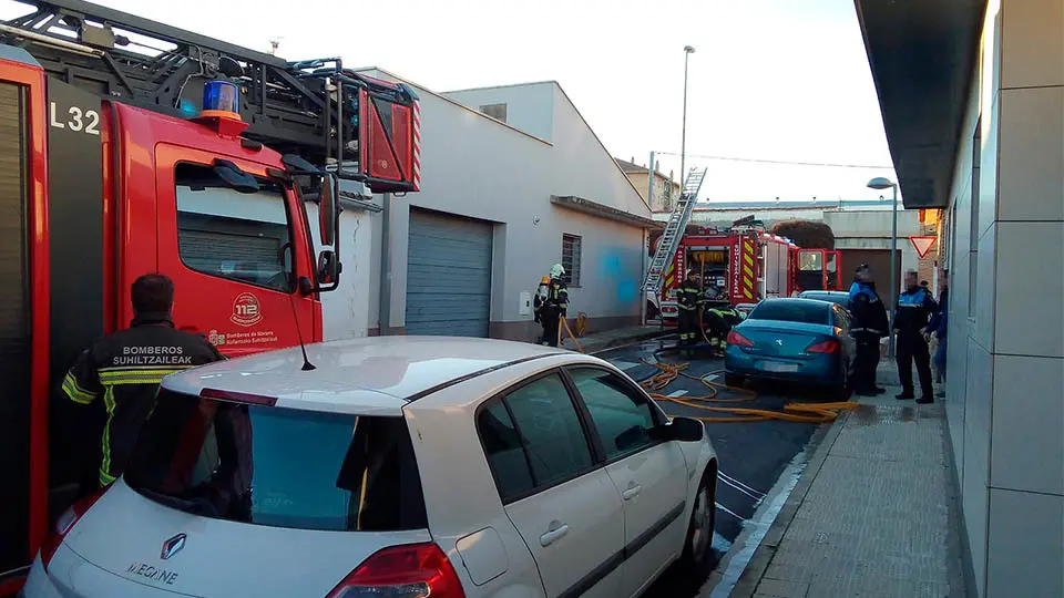 tudela incendio chimenea bomberos