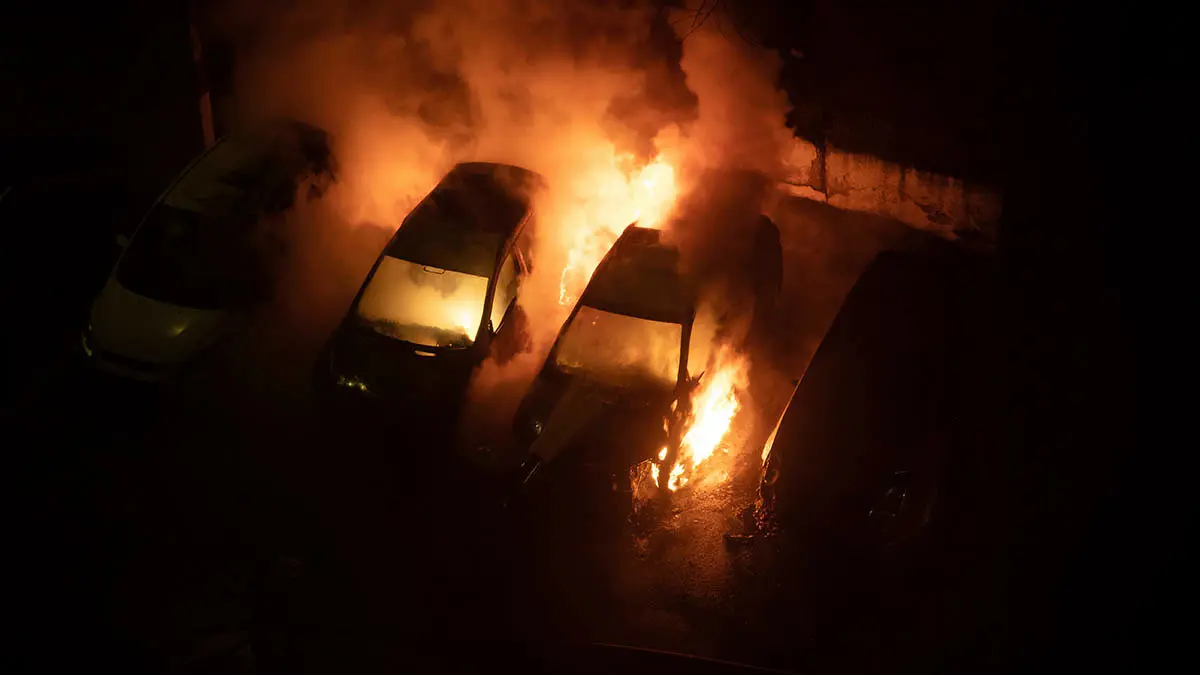 vehiculos incendiados