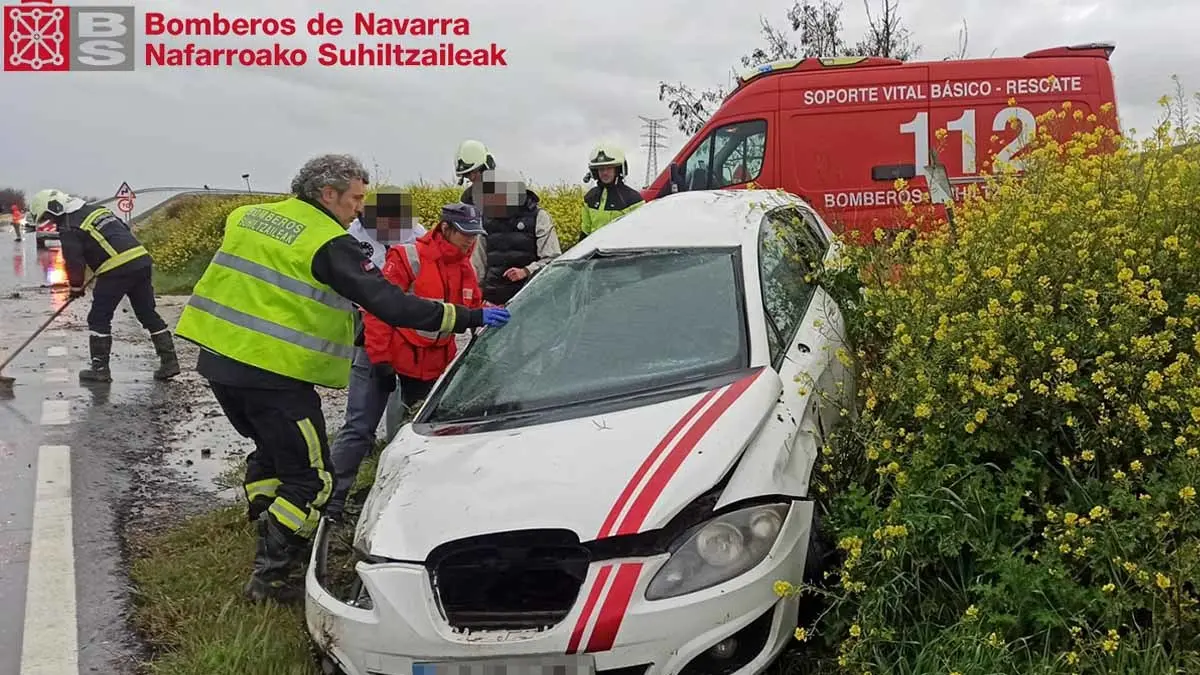 Accidente en la NA-115 a la altura de Marcilla