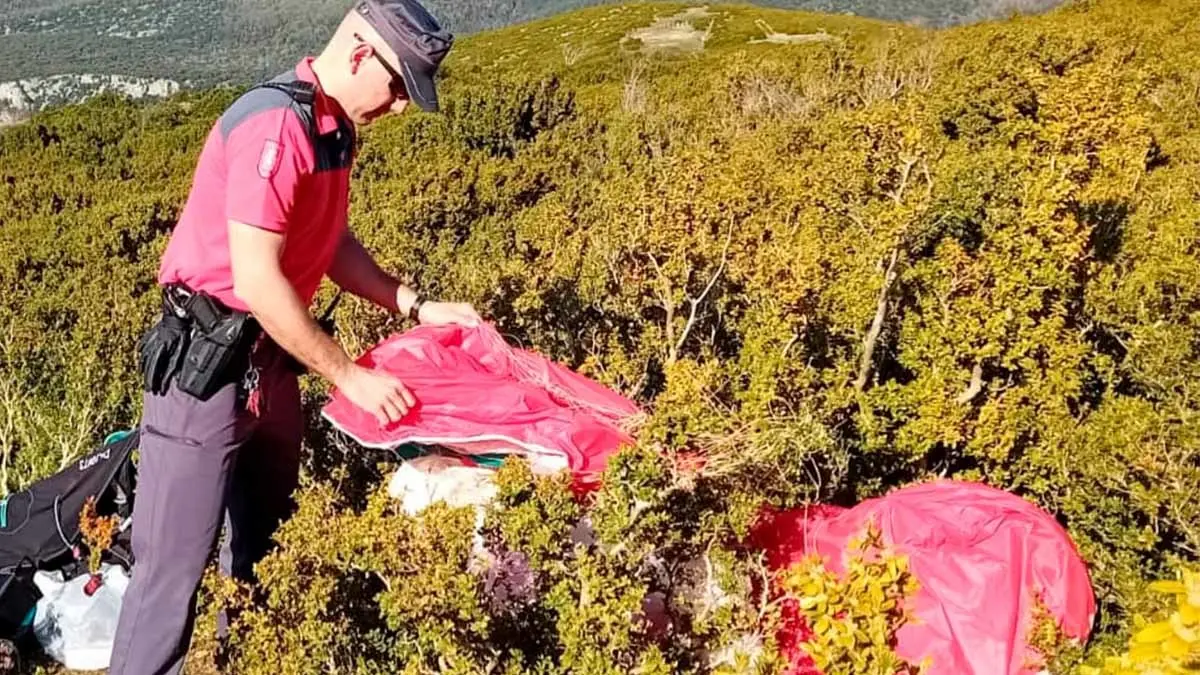 policia foral accidente parapente lumbier