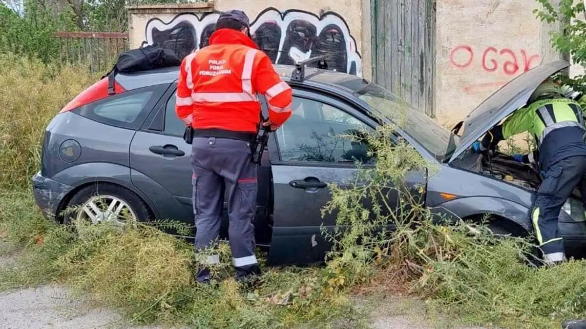 policia foral salida de via