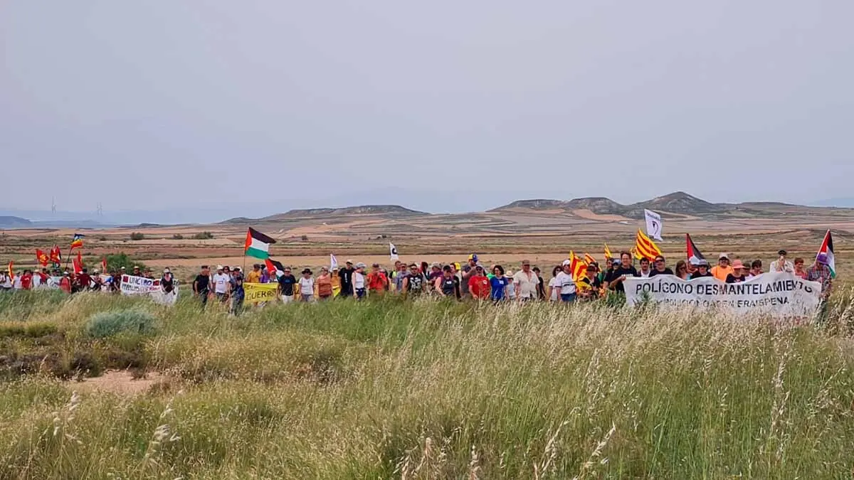 Marcha por el desmantelamiento del Polígono de Tiro de Bardenas (1)